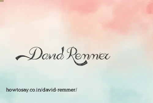 David Remmer