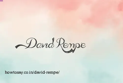 David Rempe
