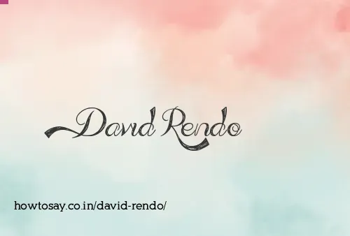 David Rendo