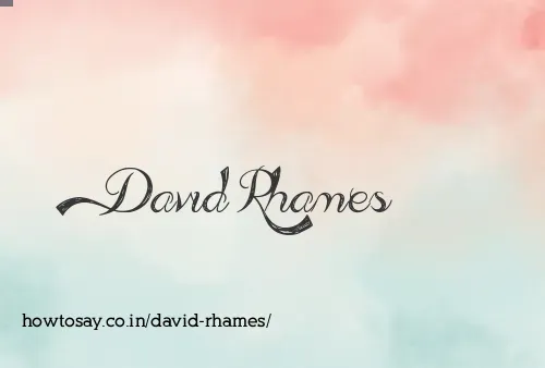 David Rhames