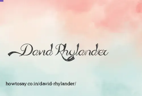 David Rhylander