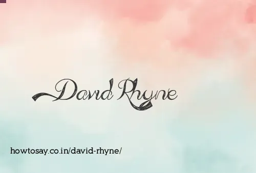 David Rhyne