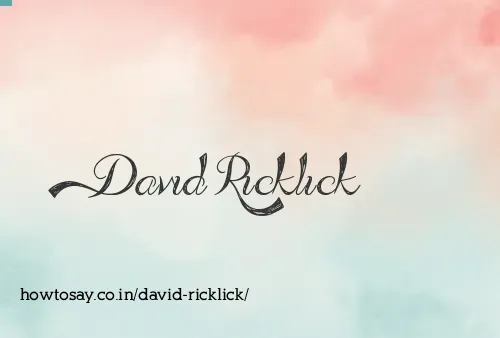 David Ricklick