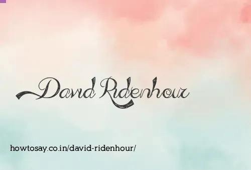David Ridenhour