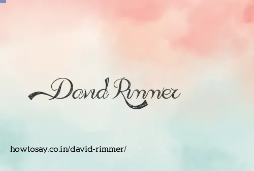 David Rimmer