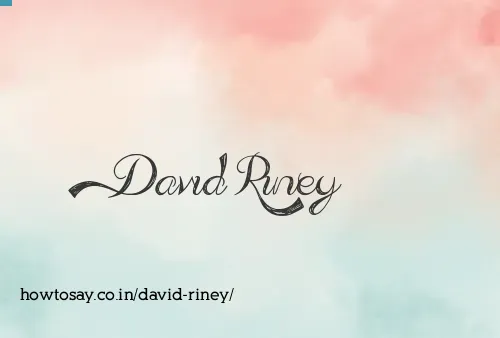 David Riney