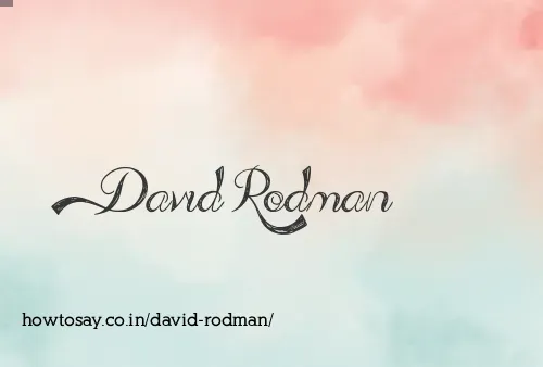 David Rodman