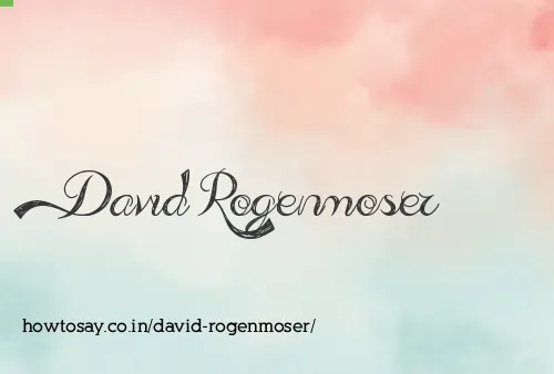 David Rogenmoser
