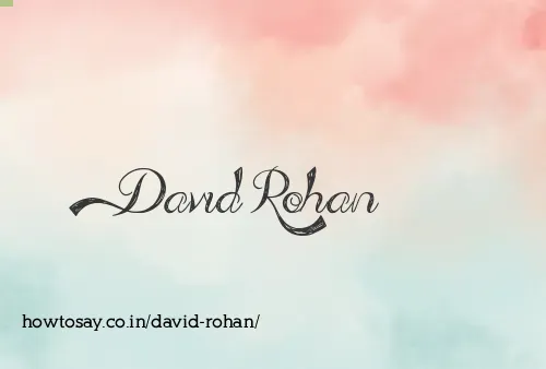David Rohan