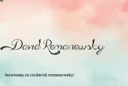 David Romanowsky