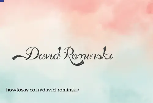 David Rominski