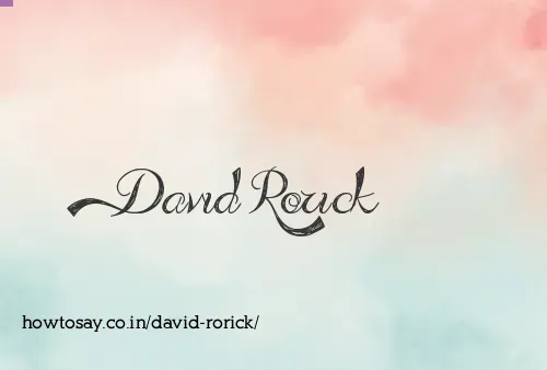 David Rorick