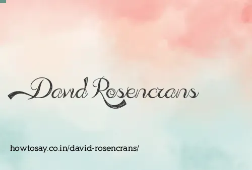 David Rosencrans