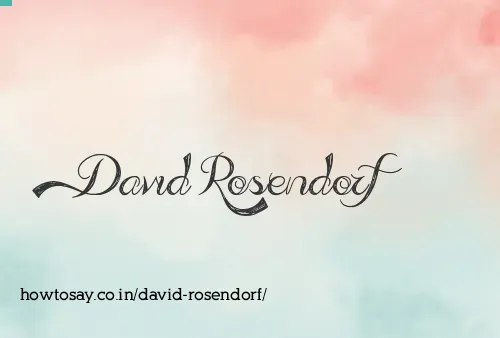 David Rosendorf