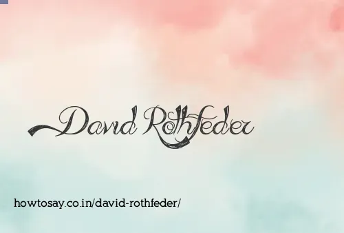 David Rothfeder