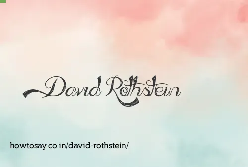 David Rothstein