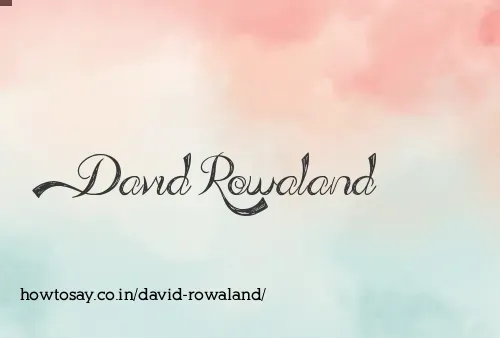 David Rowaland