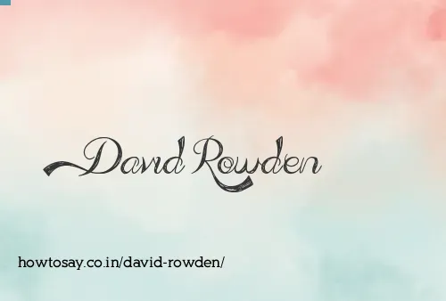 David Rowden