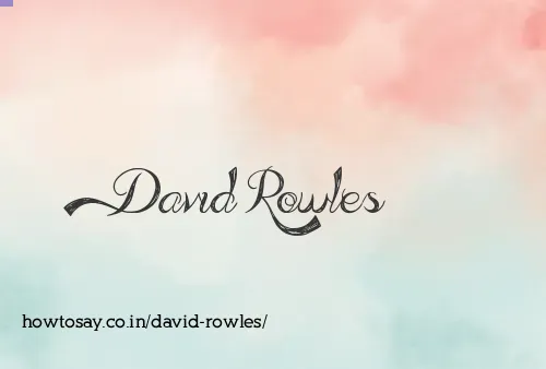 David Rowles