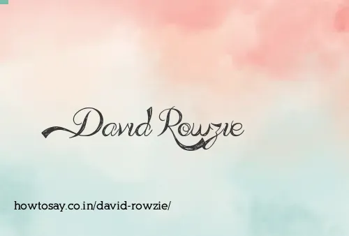 David Rowzie