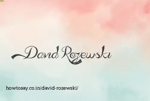 David Rozewski