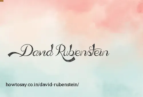 David Rubenstein