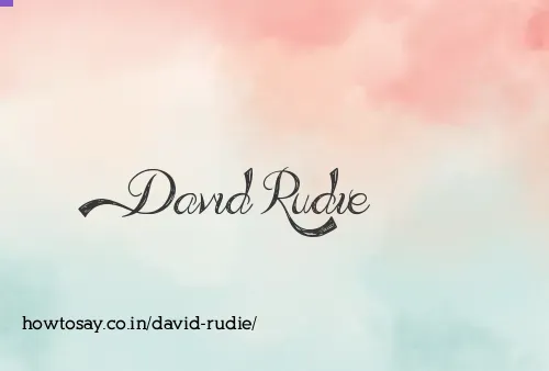 David Rudie