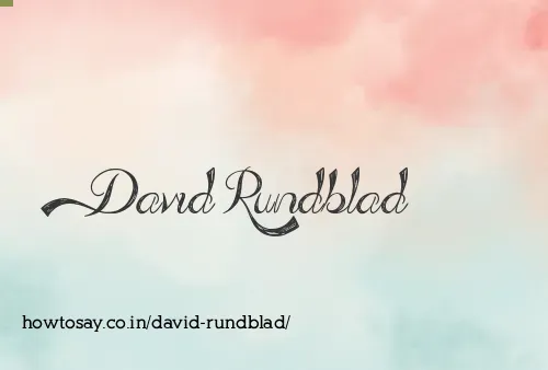David Rundblad