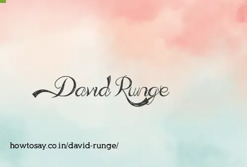 David Runge