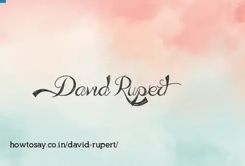 David Rupert