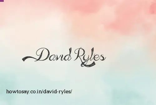 David Ryles