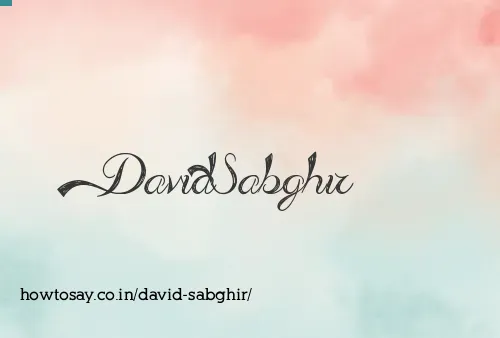 David Sabghir