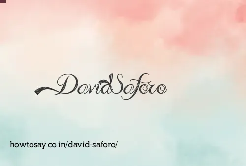 David Saforo