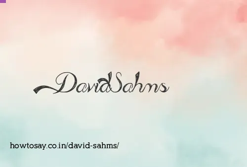 David Sahms