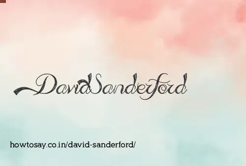 David Sanderford