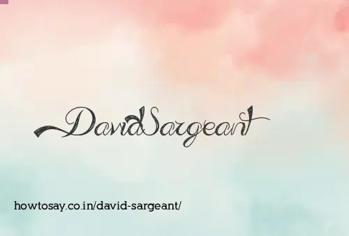 David Sargeant