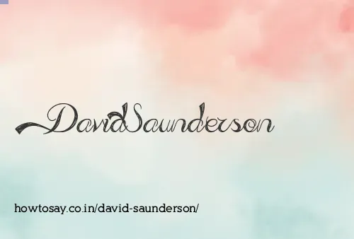 David Saunderson