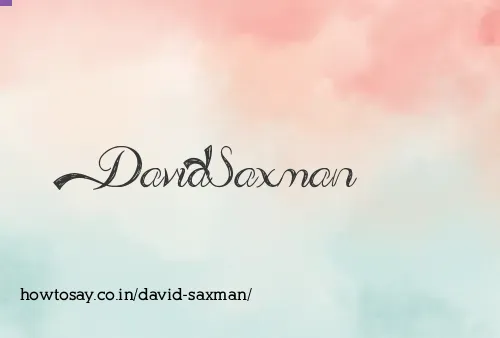 David Saxman