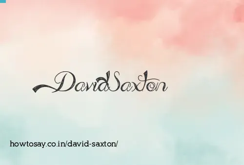 David Saxton