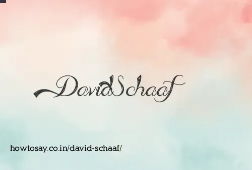 David Schaaf