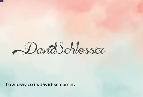 David Schlosser