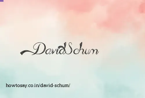 David Schum