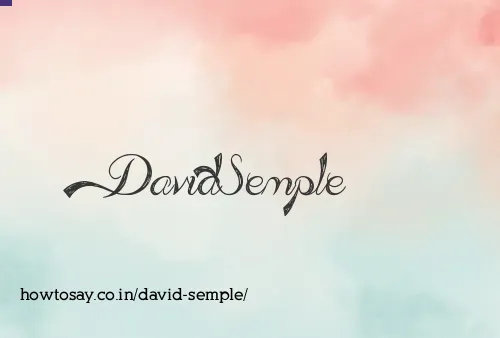 David Semple