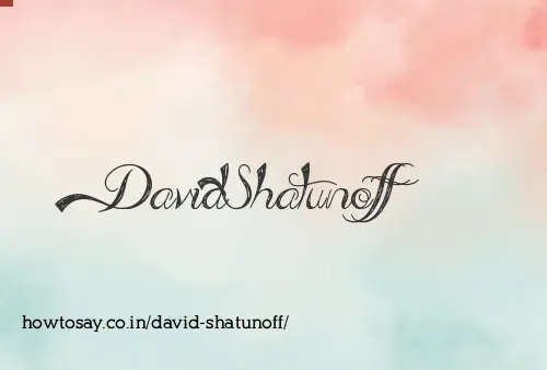 David Shatunoff
