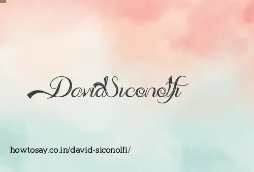 David Siconolfi
