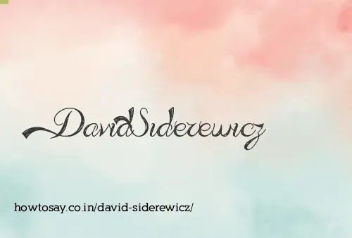 David Siderewicz