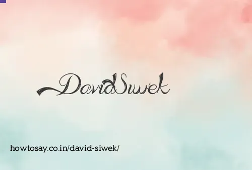 David Siwek