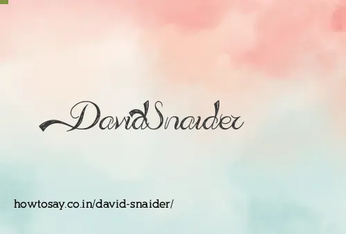 David Snaider