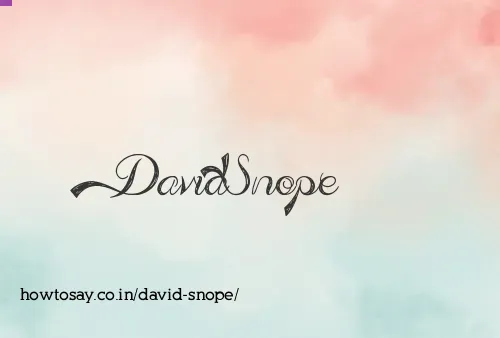 David Snope