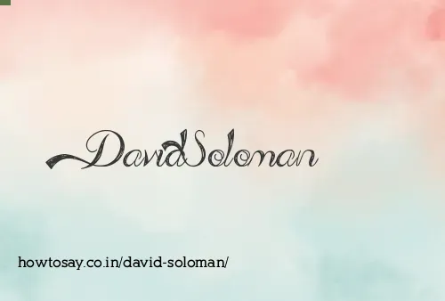 David Soloman